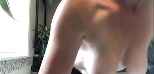  Wife cleaning topless again (comments please )